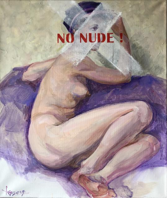 No nude, 70 x 60 см., акрил, масло, 2019